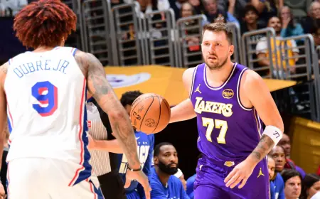 Lakers outlast 76ers 119–115 as Luka Dončić exits early and Reaves erupts
