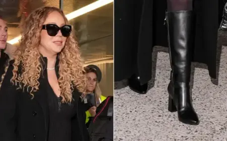 Mariah Carey Arrives in Milan for Winter Games in Iconic Knee-High Boots