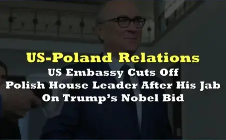 US Embassy Severs Ties with Polish Leader Over Trump Nobel Comment
