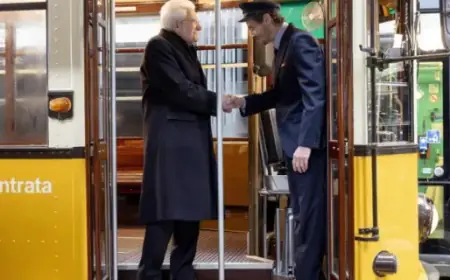 President Mattarella Arrives at San Siro, Driven by Valentino Rossi