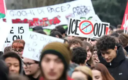 Anti-ICE Protesters Mobilize in Milan During Winter Olympics Launch