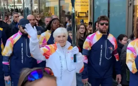 Gail Miller Bears Olympic Torch in Milan Before 2026 Games