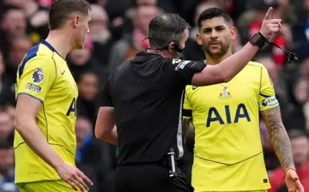 Cristian Romero Criticized for Tottenham Red Card Amid Social Media Controversy