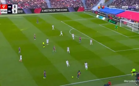 Barcelona vs Mallorca: Lewandowski strike sends Barça 1–0 up at the break