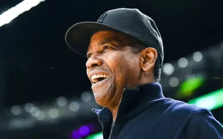 Denzel Washington’s courtside LeBron moment goes viral as awards buzz builds