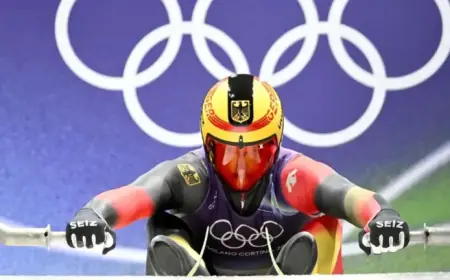 Max Langenhan Secures Top Spot in Olympic Luge After Stellar Run