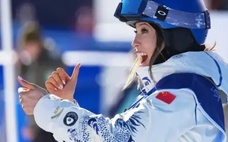 Eileen Gu Shines in Custom Ski Suit at Milano Cortina Olympics