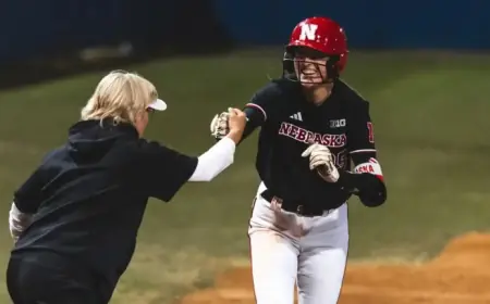 Nebraska Softball Newcomers Excel in Opening Day Doubleheader Split