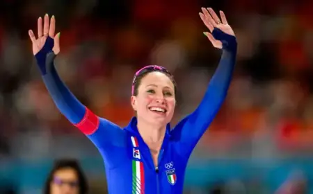 Italian Speedskater Lollobrigida Clinches Gold at 35th Birthday Celebration