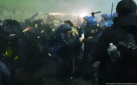 Clashes Erupt Near Olympic Village After Protest