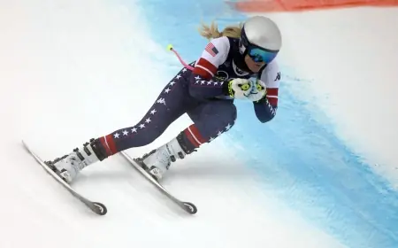 Lindsey Vonn prepares for Olympic downhill after torn ACL, brushing off doubts