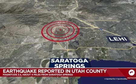 Utah earthquake near Lehi: M3.5 jolts Wasatch Front, no damage reported