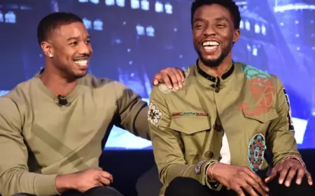 Michael B. Jordan Honors Chadwick Boseman with Black Panther Toy Tribute