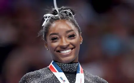Simone Biles keeps Los Angeles 2028 in view while reframing Olympic pressure