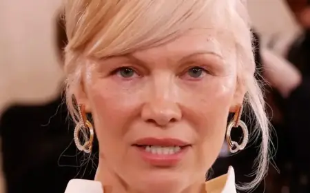 Pamela Anderson Embraces Brontë Style with Pilgrim Outfit and No Makeup