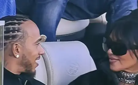 Kim Kardashian and Lewis Hamilton Announce Romance at Super Bowl Event