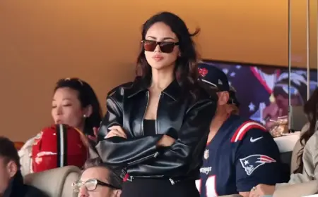Eiza González Shines in All-Black Luxury Sneakers at Super Bowl 2026 Final