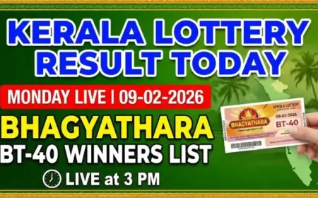 Live Kerala Lottery Results: Bhagyathara BT-40 – Winning Numbers for February 9, 2026
