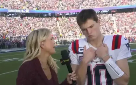 Melissa Stark’s Pre-Game Interview with Drake Maye Raises Eyebrows