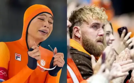 Jutta Leerdam and Jake Paul Tear Up After Gold Medal Victory: ‘So Proud of You’