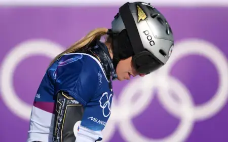 Ledecka’s Olympic Snowboarding Three-Peat Bid Ends Abruptly