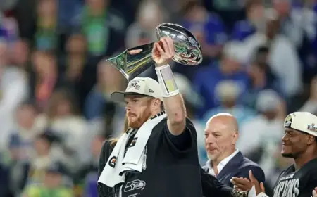 Sam Darnold Celebrates Super Bowl Victory with Balanced Performance