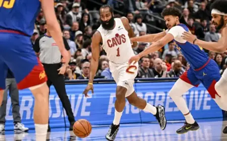 James Harden, Donovan Mitchell Shine as Nuggets Lose Late Lead to Cavs
