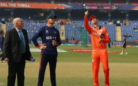 Netherlands Fields Klaassen and van der Gugten; Myburgh Debuts for Namibia