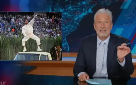 Jon Stewart Applauds Bad Bunny’s Super Bowl Halftime Performance
