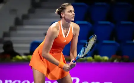 Pliskova, Osorio Progress; Anisimova, Raducanu Retire in Doha Opener