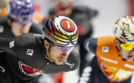 Dandjinou Dominates as Canada’s Top Short-Track Skater in Milan