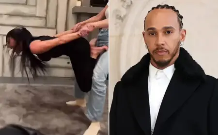 Lewis Hamilton Cheers Kim Kardashian’s ‘Titanic Challenge’ with Khloé and Kylie Jenner