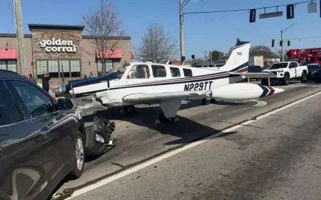 Plane Crashes, Striking Cars in Georgia Emergency Street Landing