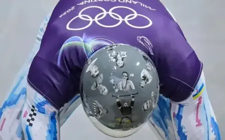 IOC Bans Ukrainian Cyclist’s Helmet Honoring Fallen Athletes in Race