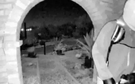 Chilling Photos Show Man on Doorstep of TV Anchor’s Missing Mother