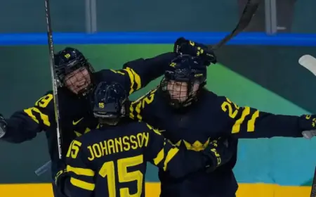 Svensson Traff Blocks 20 Shots in Sweden’s Olympic Hockey Win Over Japan