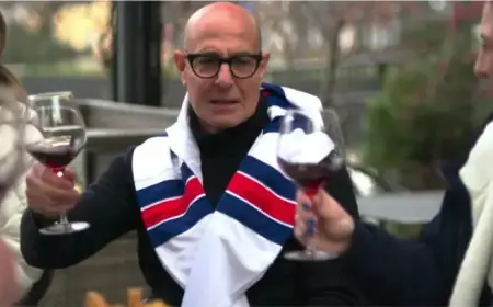Stanley Tucci Dines with U.S. Women’s Hockey Team