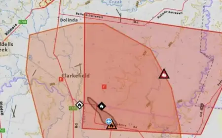 Grass Fire Out of Control: Melbourne Residents Urged to Seek Shelter