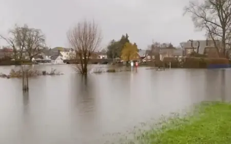 River Floods Park After Banks Burst; Video Captures Submerged Scenes
