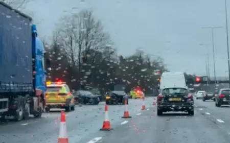 Serious M25 Crash Causes Major Delays; One Hospitalized