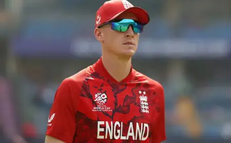 England Announces Lineup for T20 World Cup Clash Against West Indies