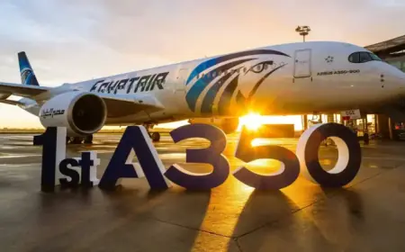 EgyptAir Acquires First A350 to Enhance Intercontinental Expansion