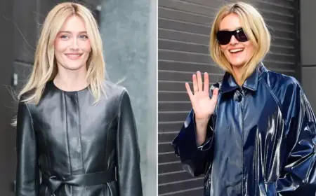 Sarah Pidgeon Channels Carolyn Bessette-Kennedy in Iconic Leather Coats