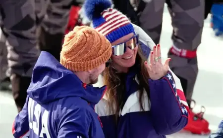 Olympic Gold Medalist Breezy Johnson Wears New Sapphire Engagement Ring