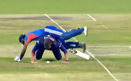 Hardik Pandya and Namibia Captain Collide, Share Laugh Together