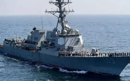 US Navy Destroyer and Supply Ship Collision in Caribbean Injures Two Sailors