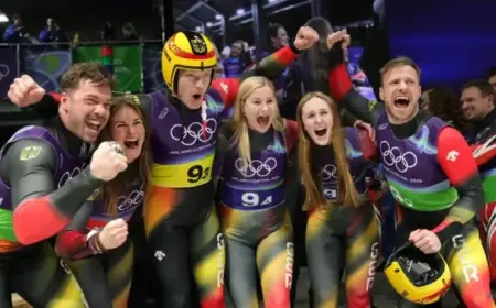 Germans Clinch Fourth Consecutive Olympic Luge Team Relay Victory