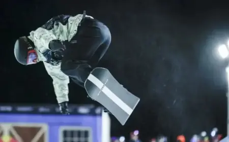 Elizabeth Hosking Advances Strongly Toward Olympic Halfpipe Snowboarding Event