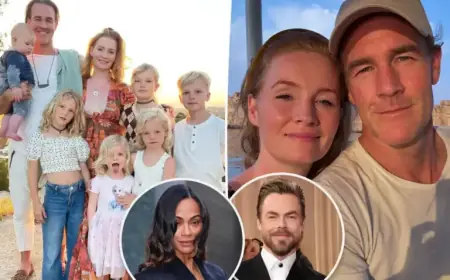 Celebrities Support James Van Der Beek’s Family GoFundMe: Saldaña, Hough, More