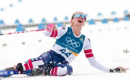 Jessie Diggins Collapses in Pain After Olympic Bronze Win: “Skied Out of Body”
